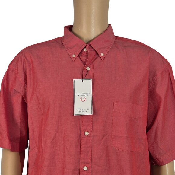 Roundtree & Yorke Other - Roundtree & Yorke Men's Heritage Intense Red Collect Shirt Size XXl Cotton  (57)